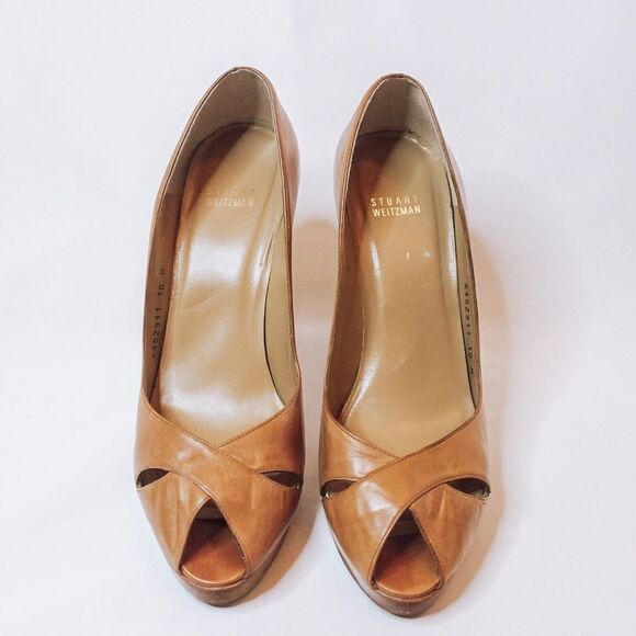 Stuart Weitzman Open Toe Crisscross Pumps in 10M - Picture 4 of 14
